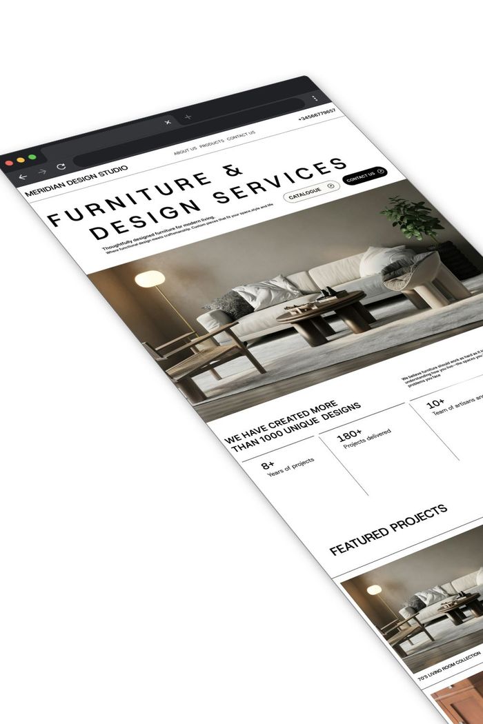 Meridian Design Studio web exploration
